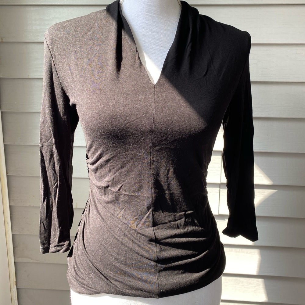 ✨VINCE CAMUTO Ruched side 3/4 sleeve top XS